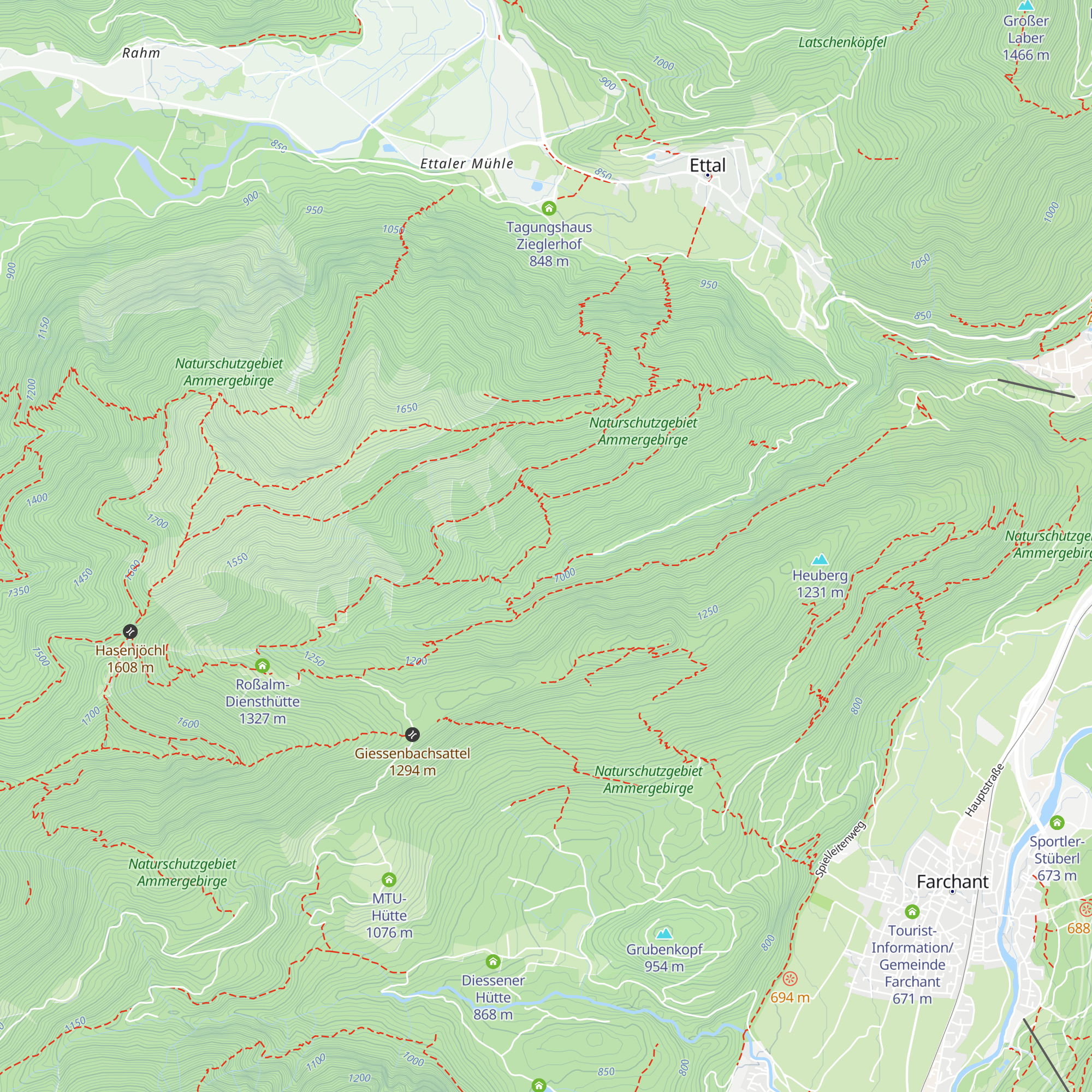Forstdiensthütte Oberammergau map