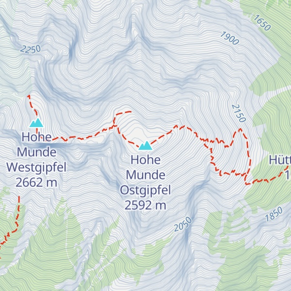Map of Hohe Munde Ostgipfel