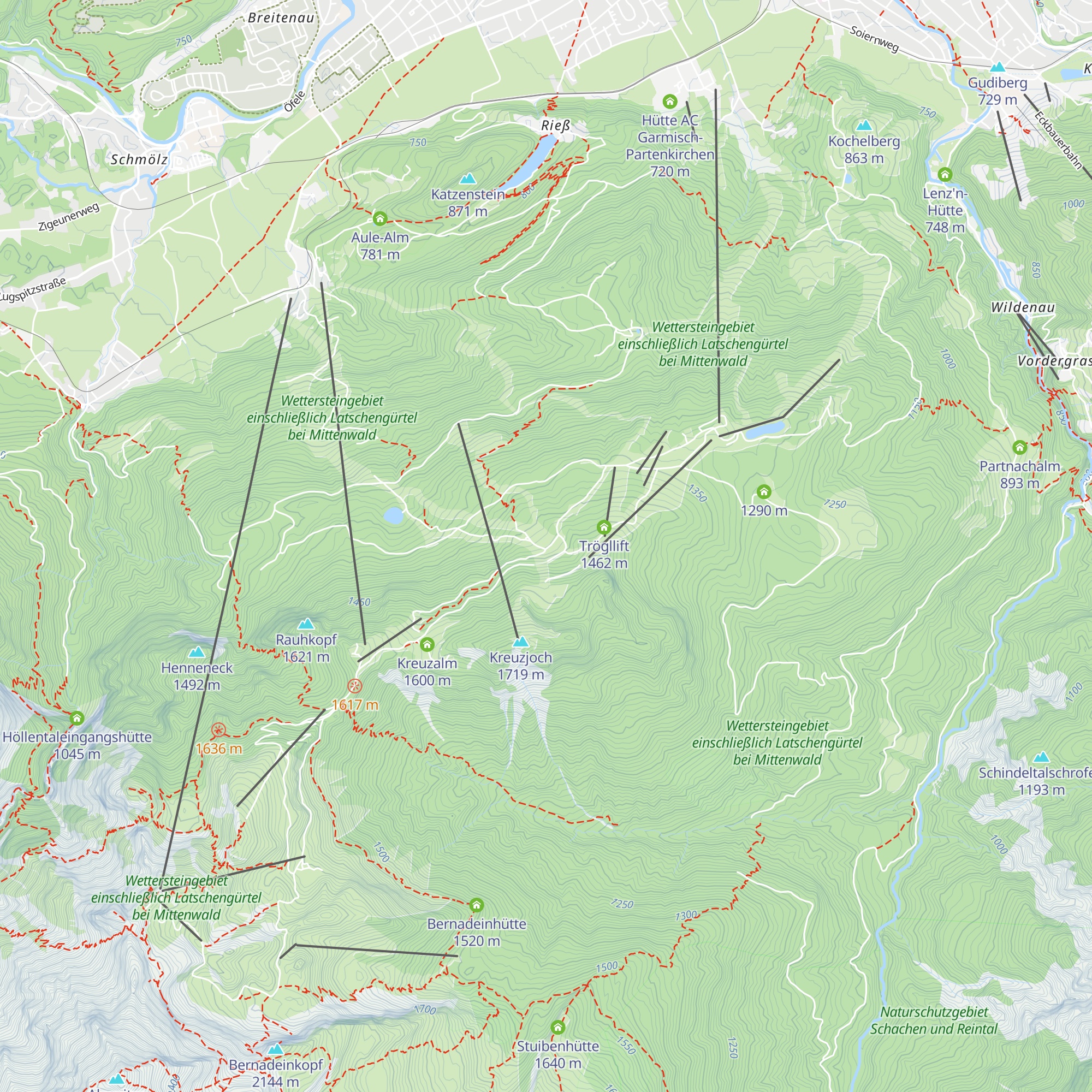 Trögelhütte map