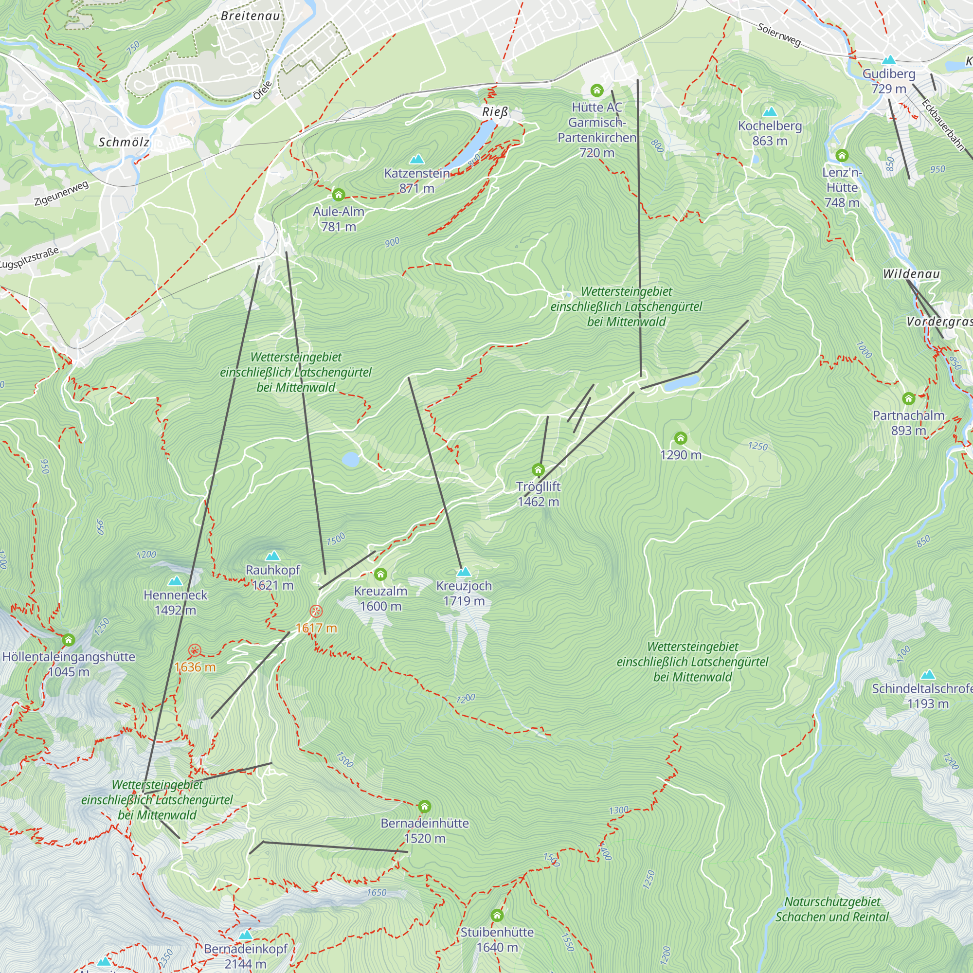 Trögelhütte map