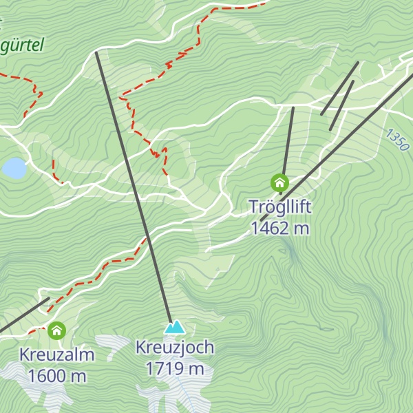 Map of Trögelhütte