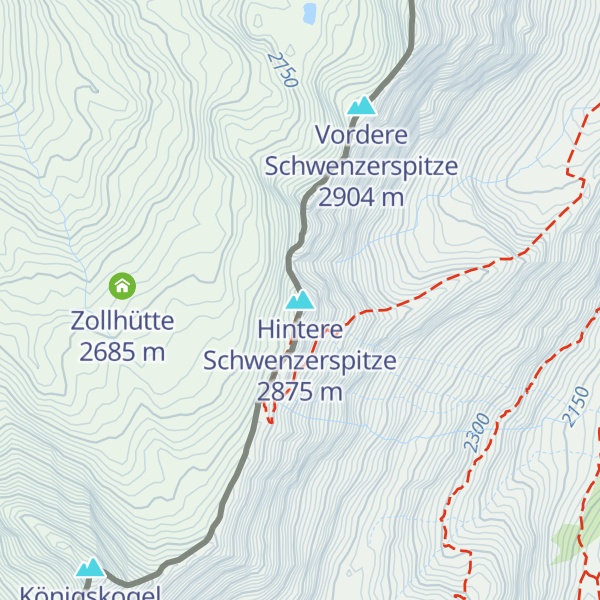Map of Hintere Schwenzerspitze