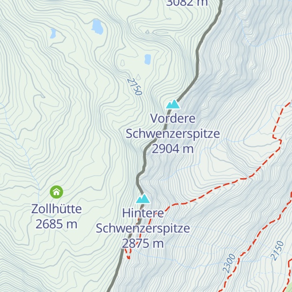 Map of Mittlere Schwenzerspitze