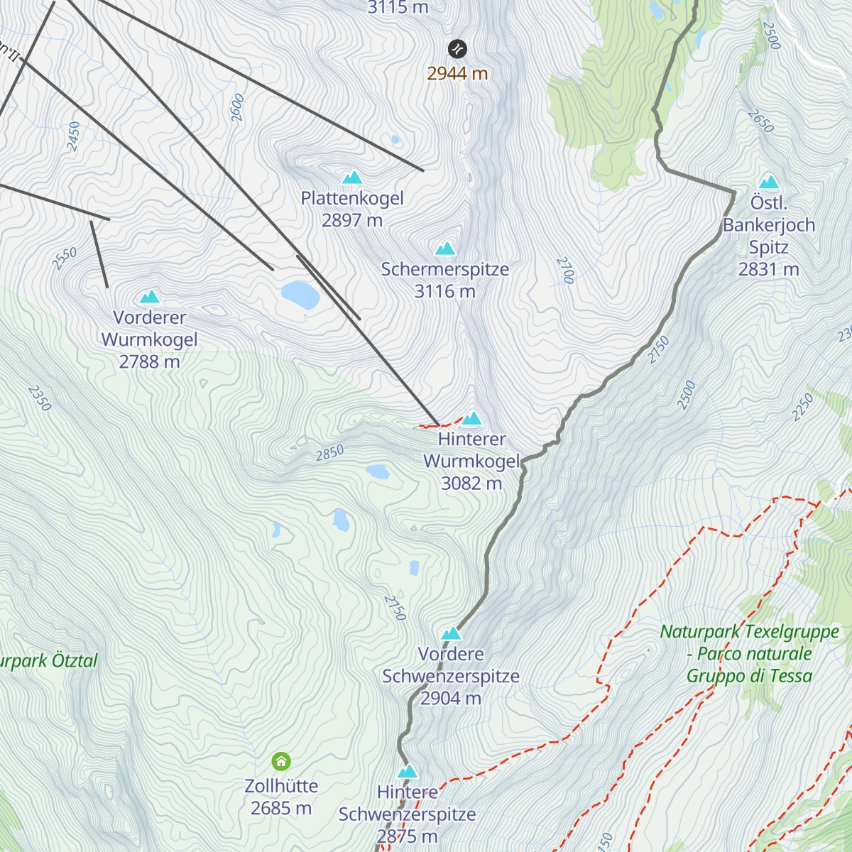 Top Mountain Star map
