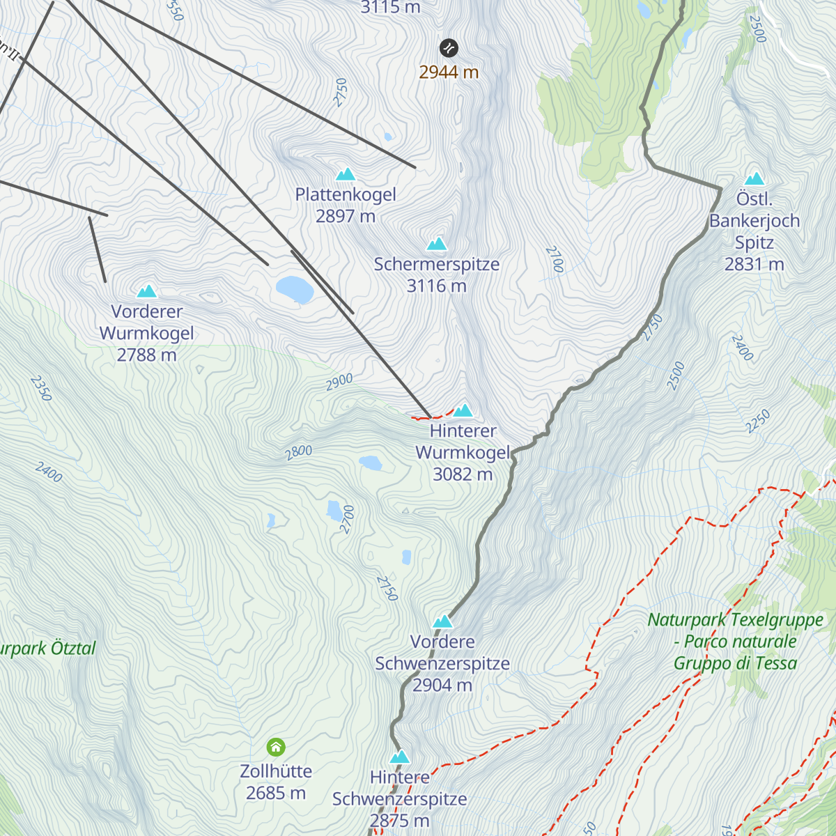 Top Mountain Star map