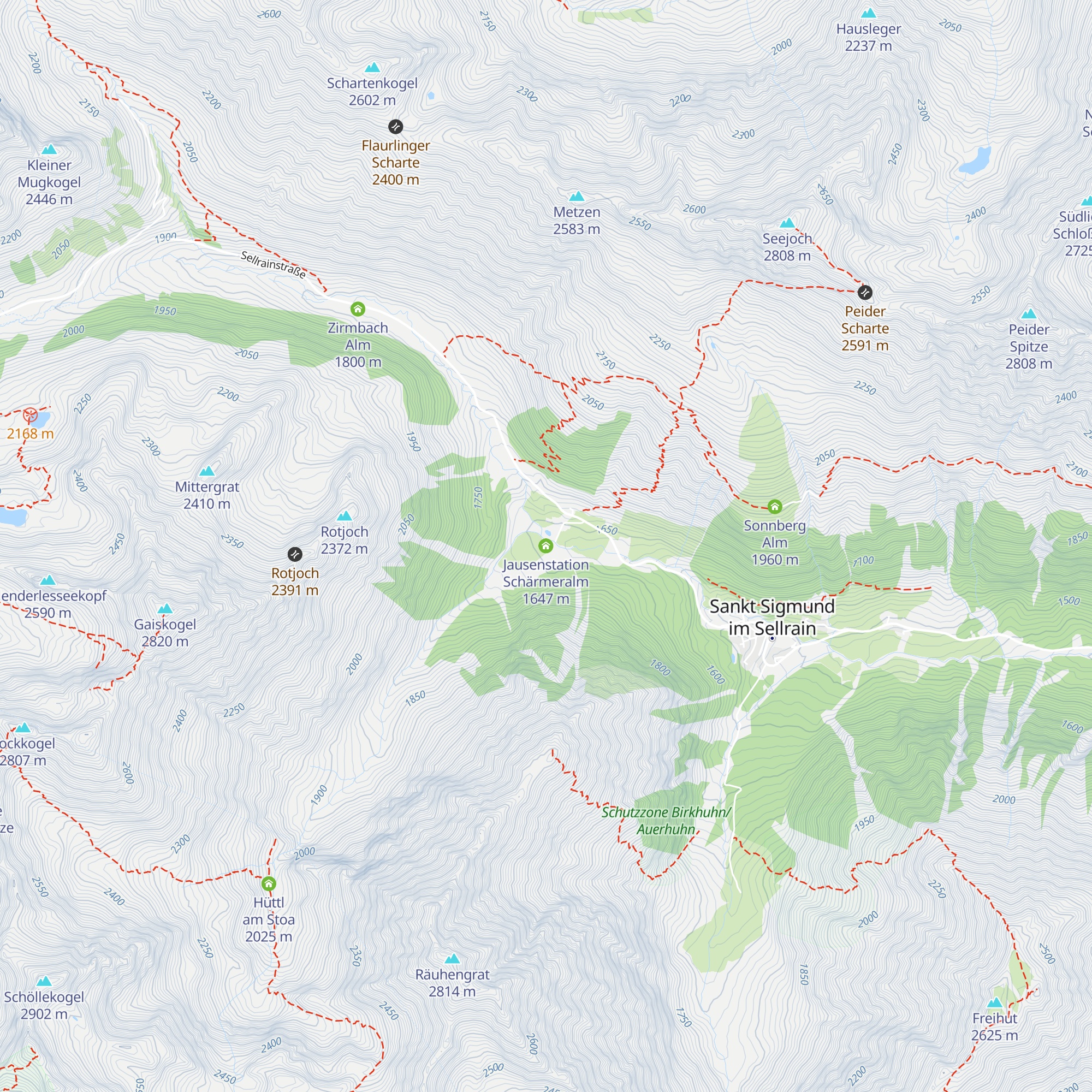 Jausenstation Schärmeralm map