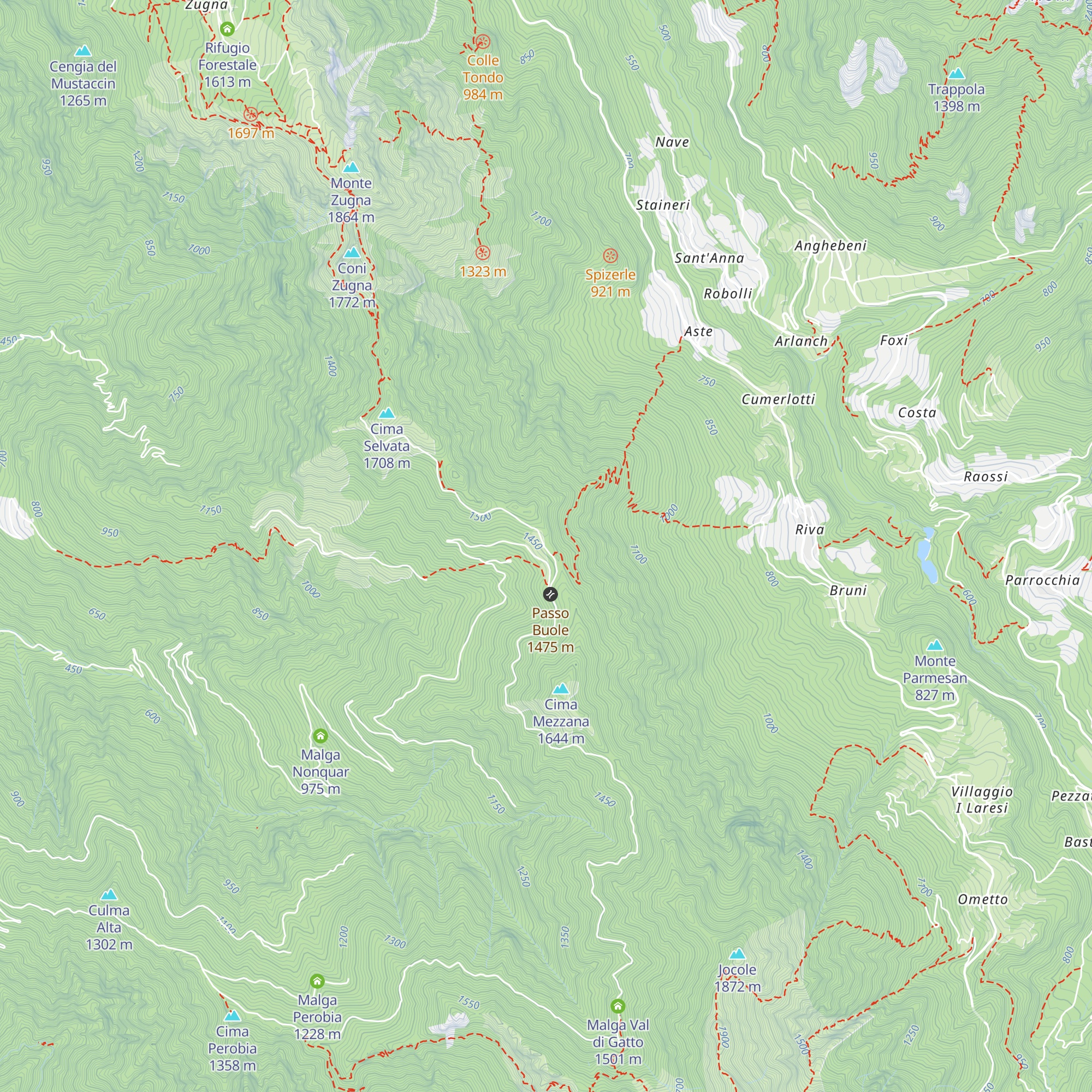 Baita Passo Buole map