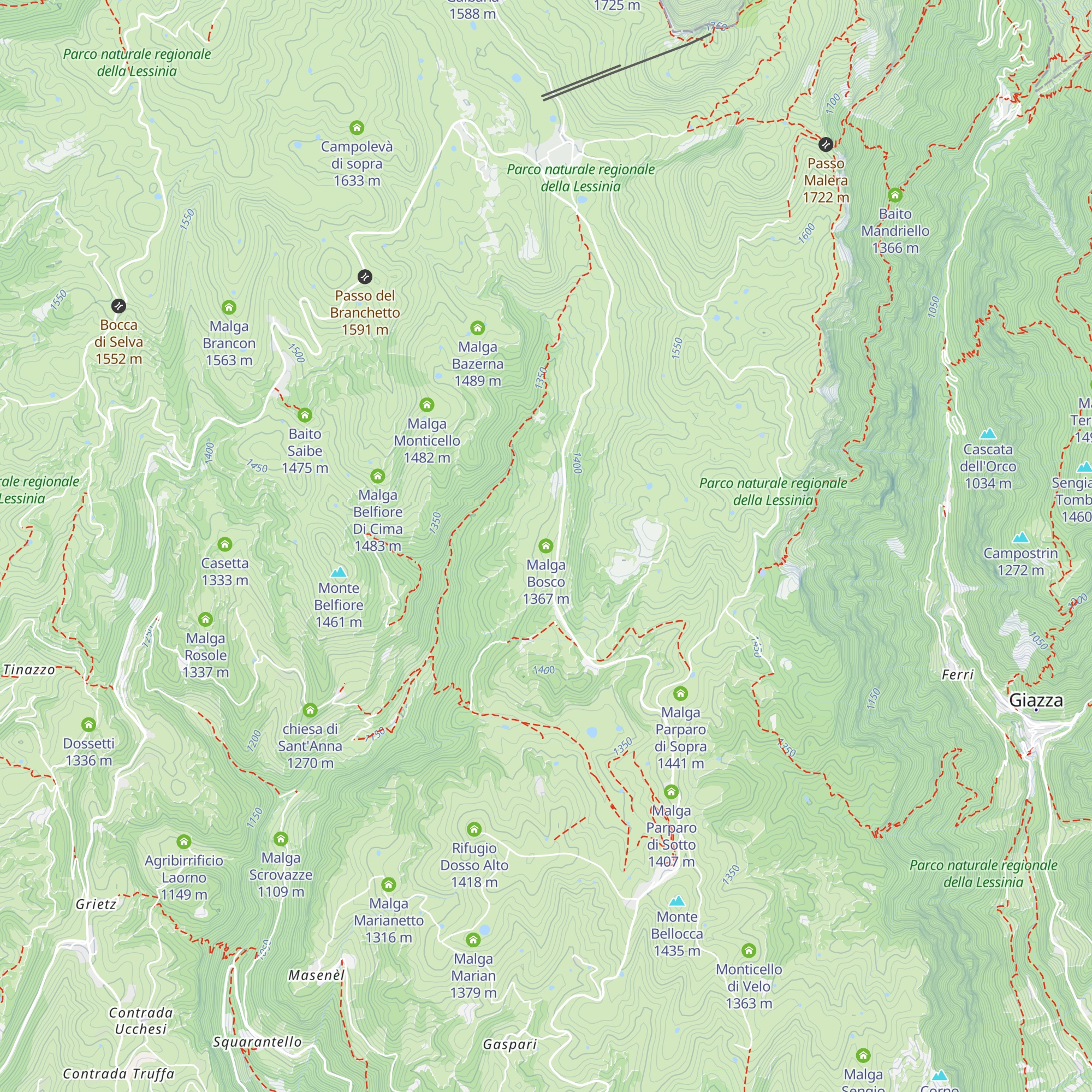 Malga Bosco map