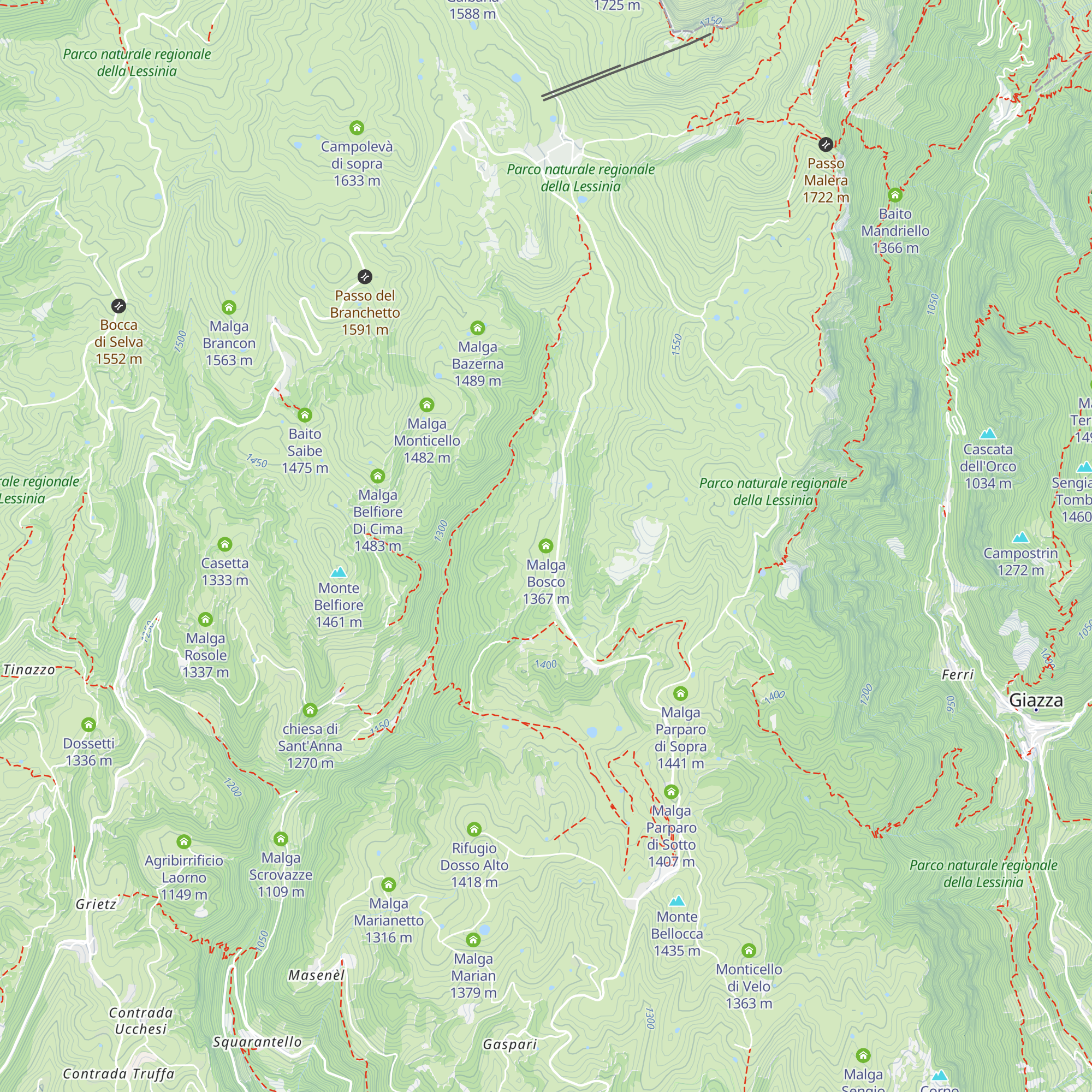 Malga Bosco map
