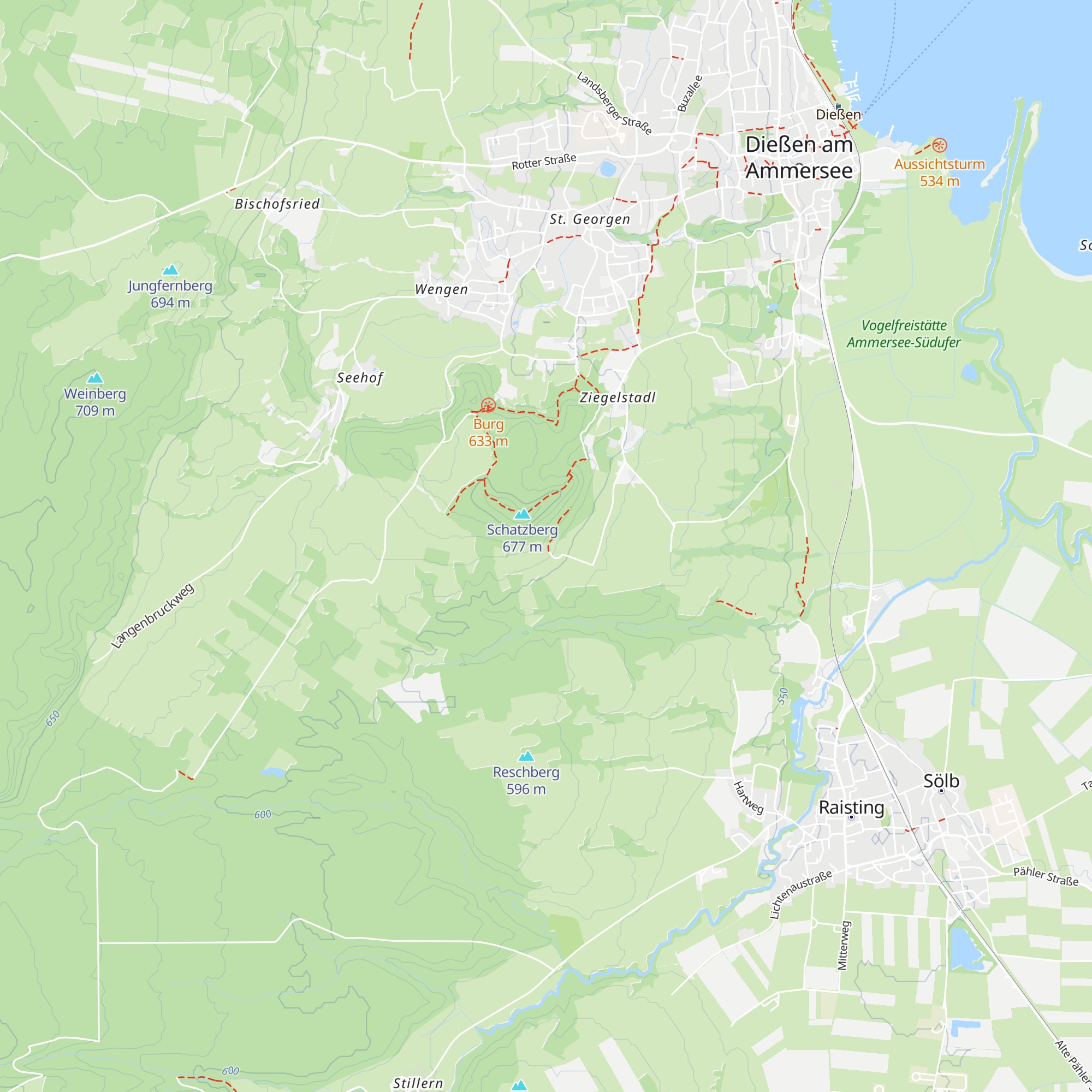 Schatzbergalm map