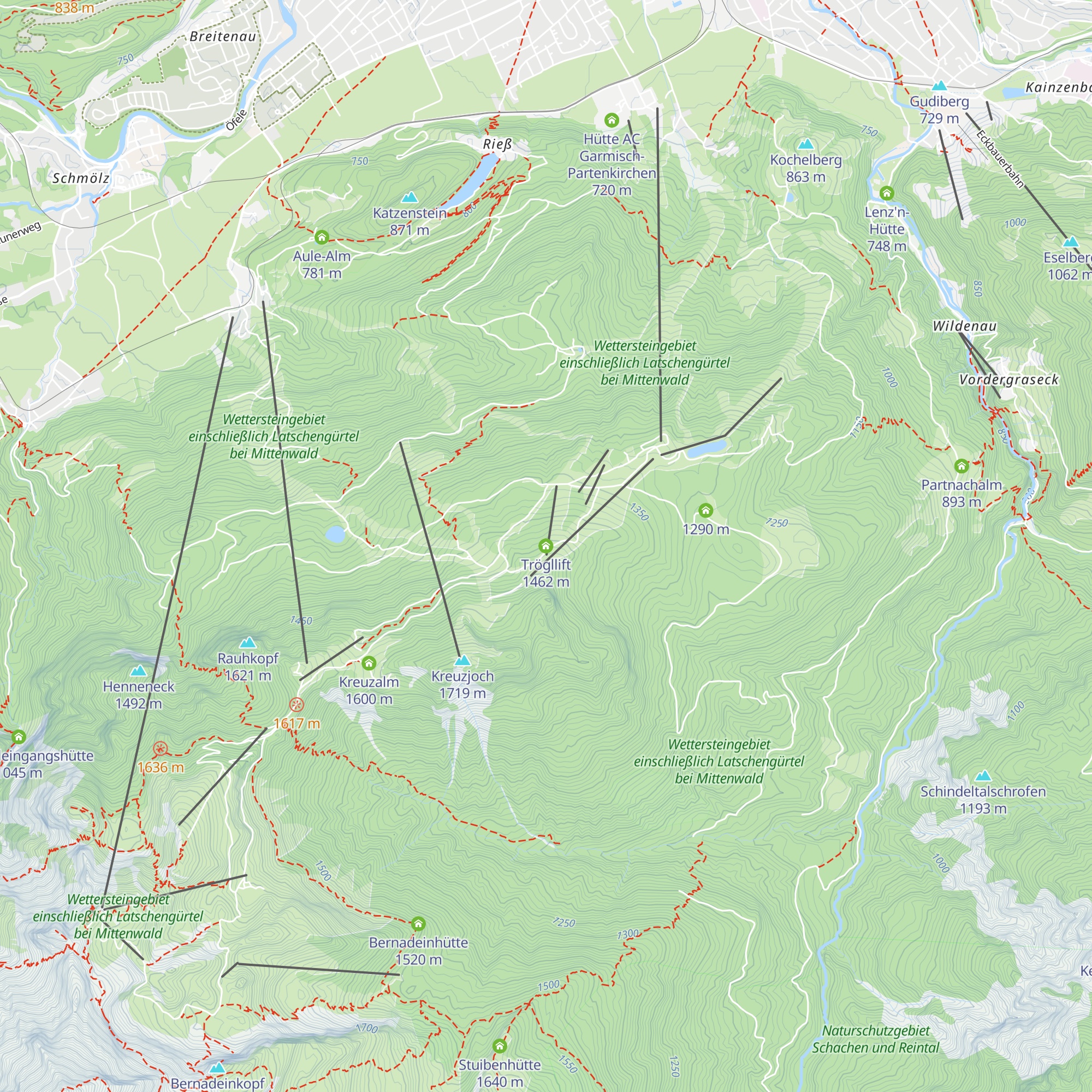 Trögllift map