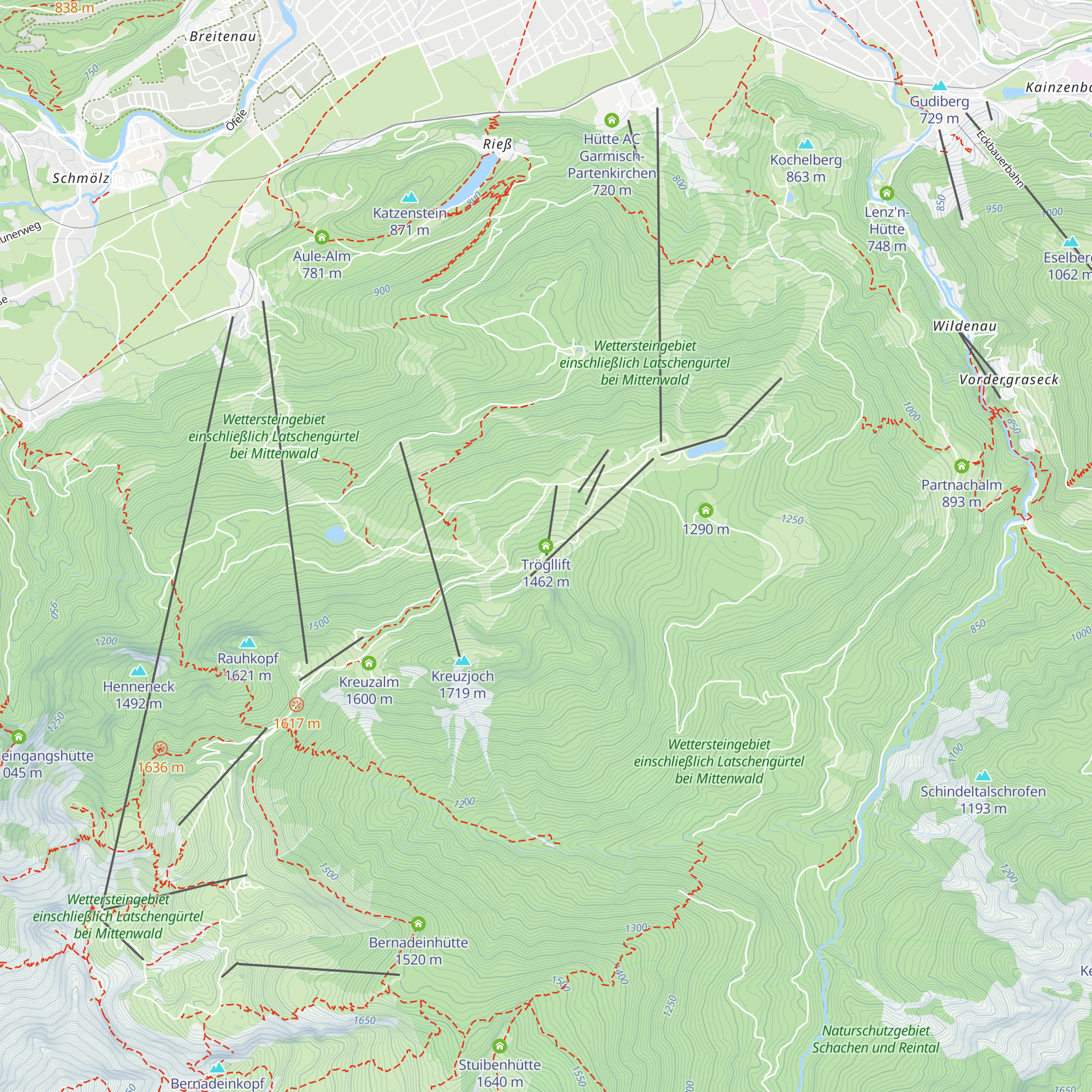Trögllift map