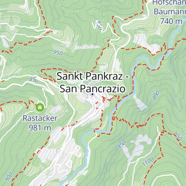 Map of Tourismusvereinigung Ultental - Deutschnonsberg