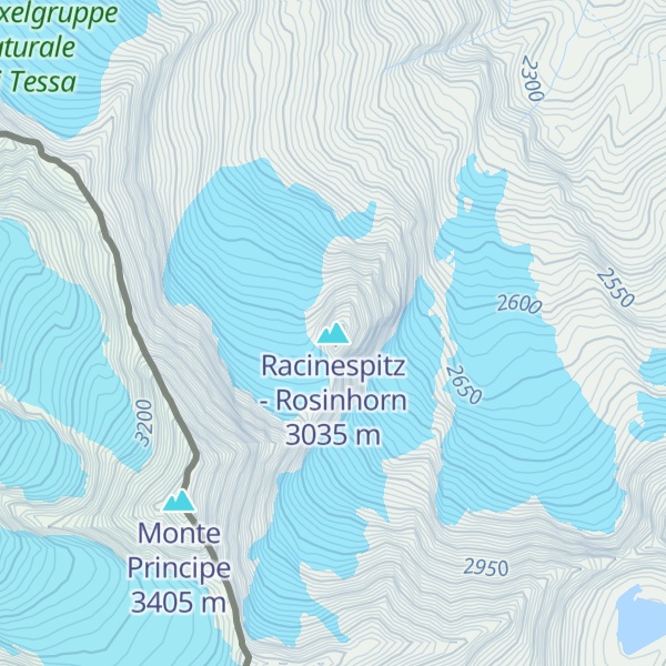 Map of Racinespitz - Rosinhorn