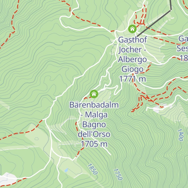 Map of Bärenbadalm - Malga Bagno dell'Orso