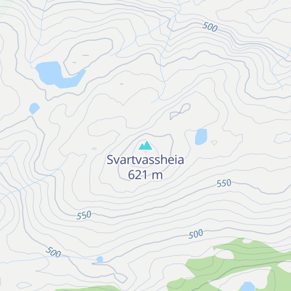 Map of Svartvassheia