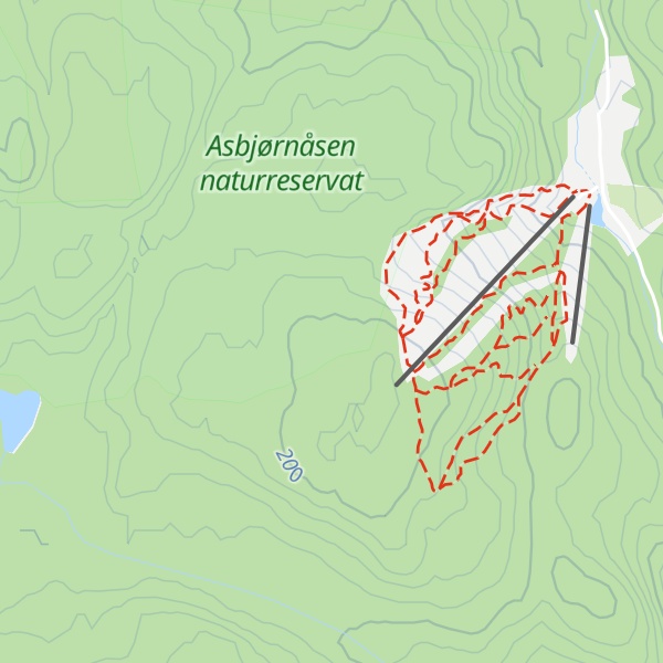 Map of Asbjørnåsen