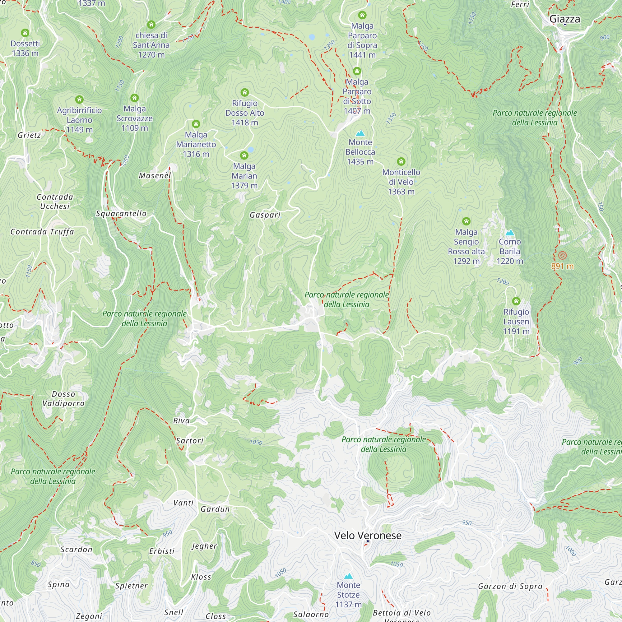 Rifugio San Carlo map