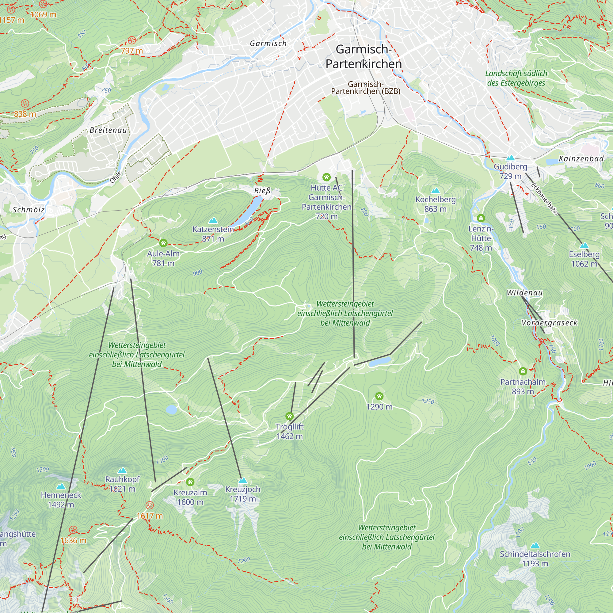 Rießerkopf Haus (Toni Hütte) map