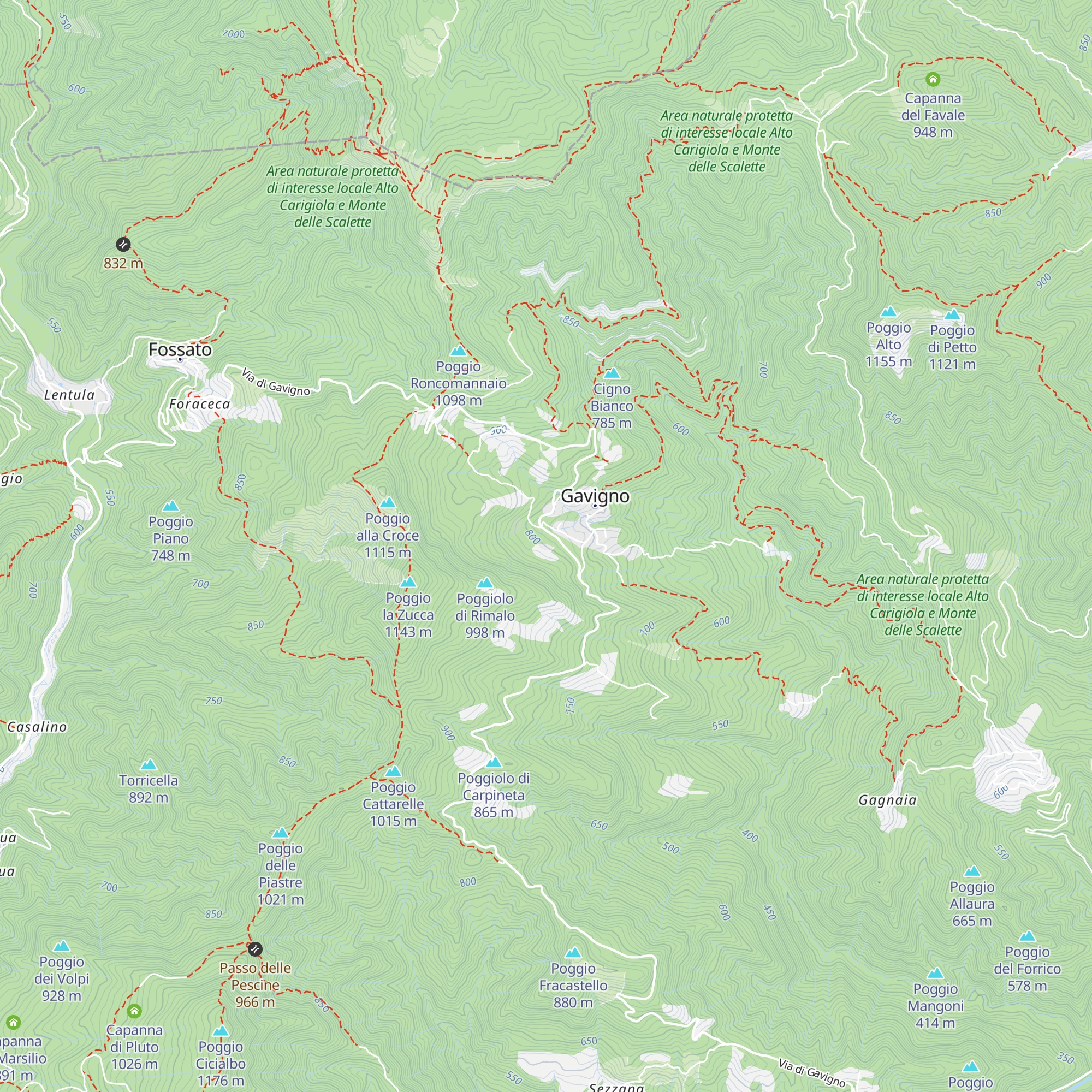 Capanna del Rosso map