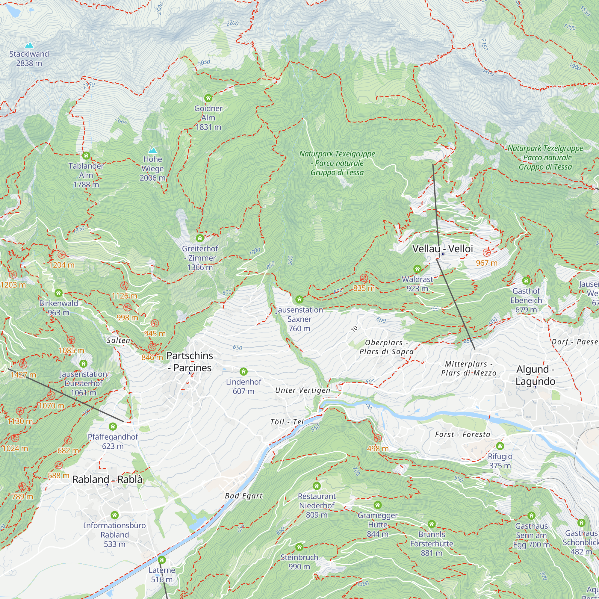 Jausenstation Saxner map