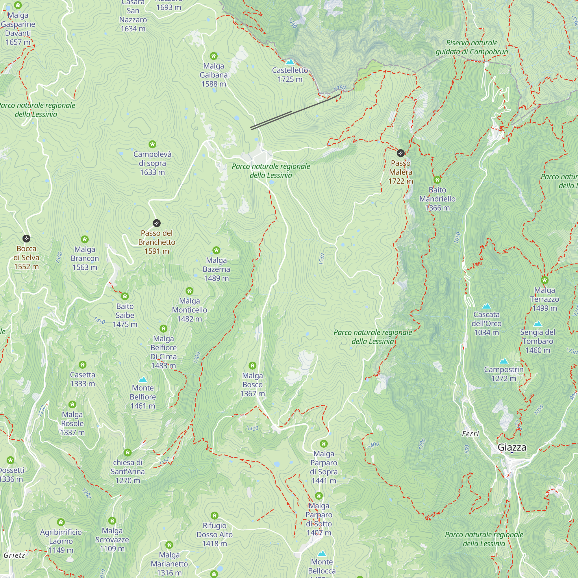 Malga Porcarina map