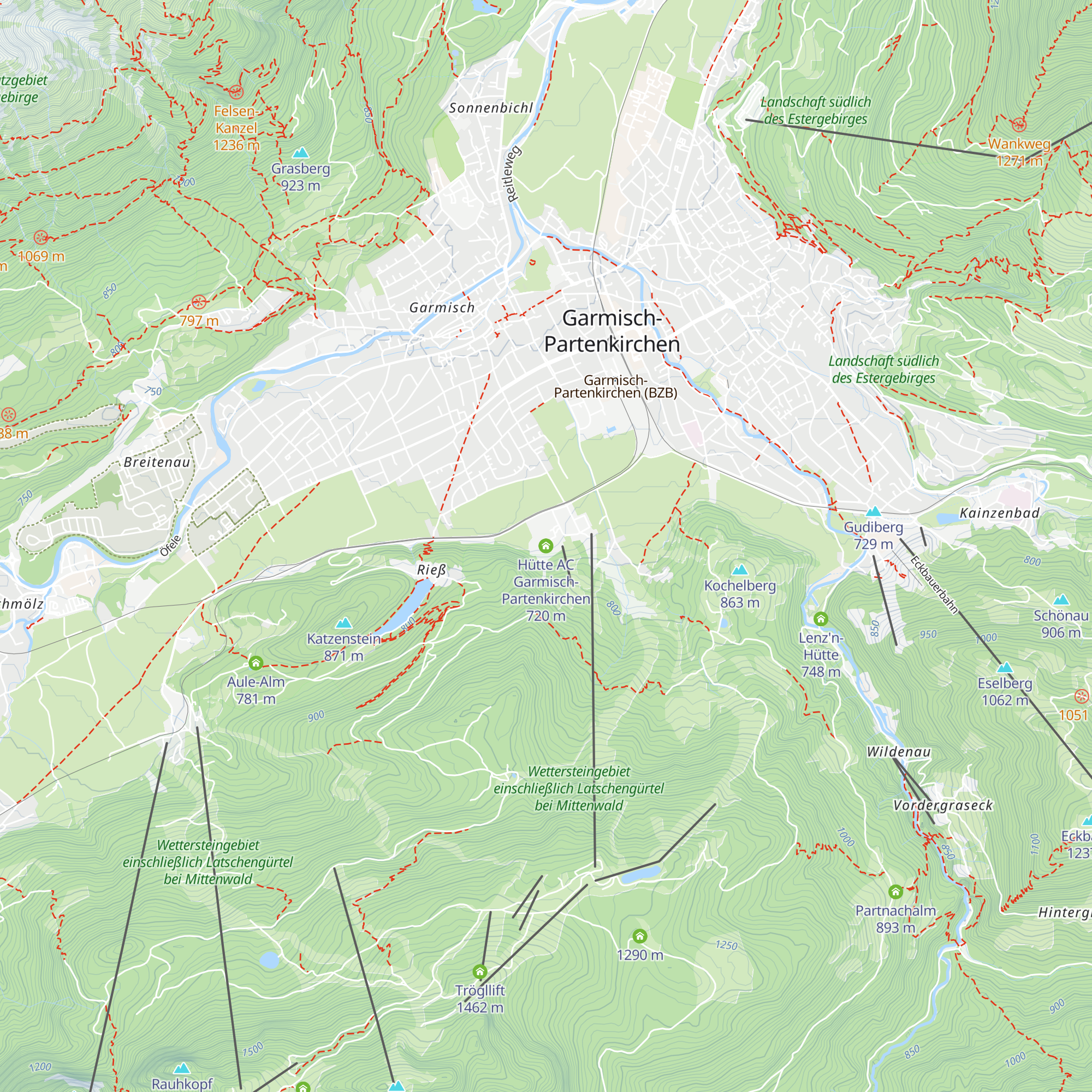 Hütte AC Garmisch-Partenkirchen map