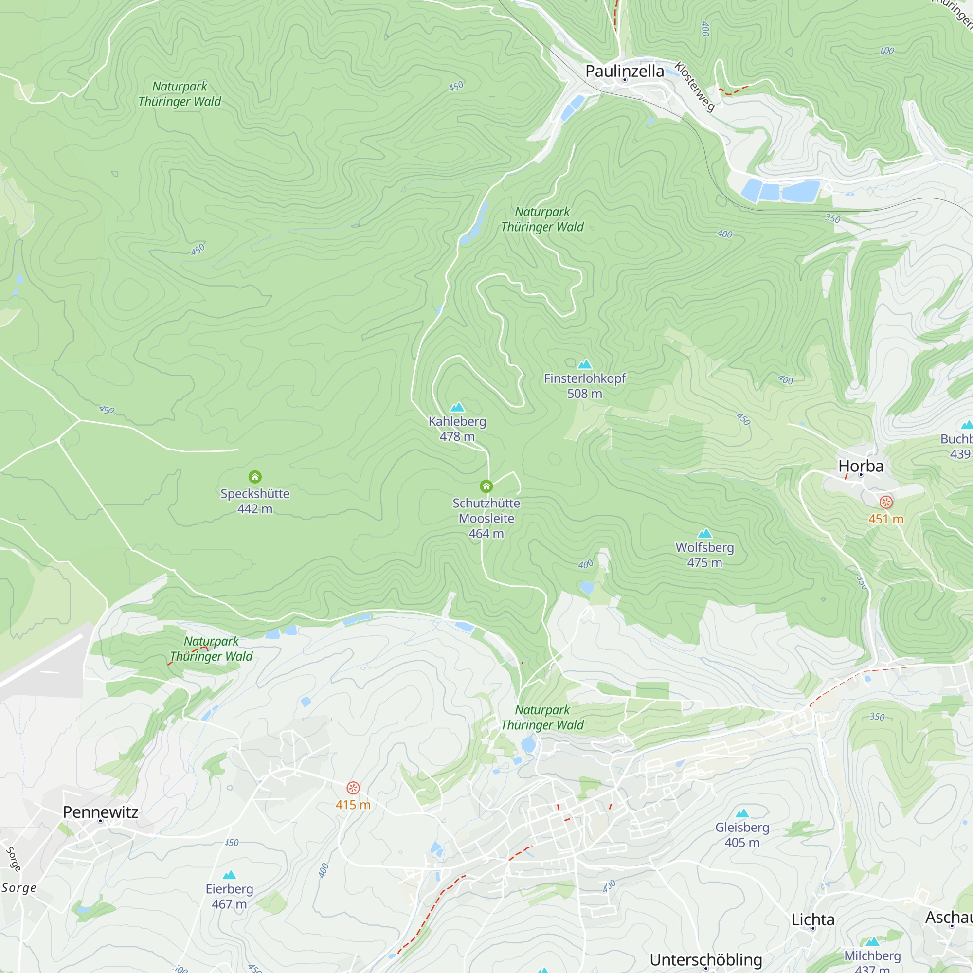 Schutzhütte Moosleite map