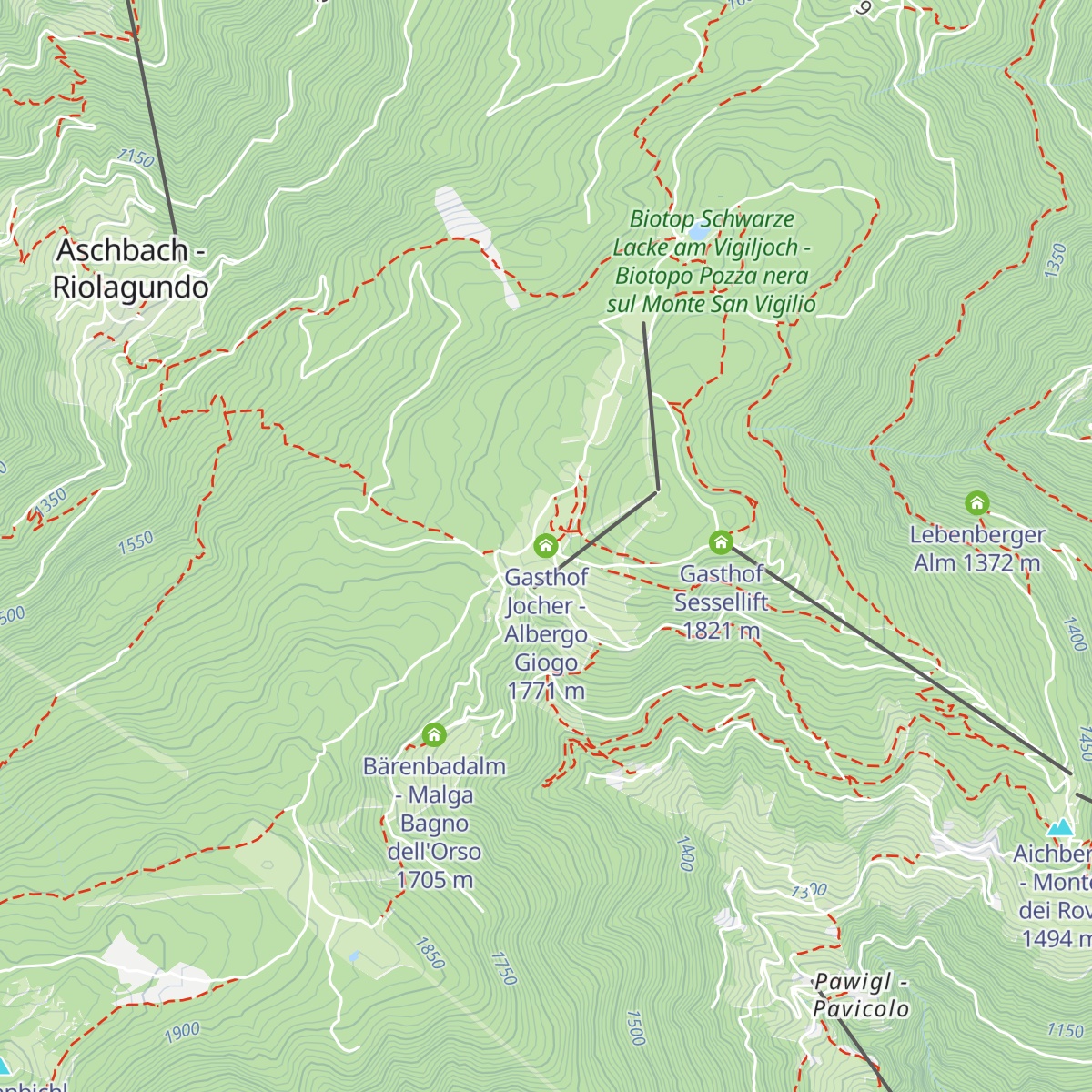 Gasthof Jocher - Albergo Giogo map