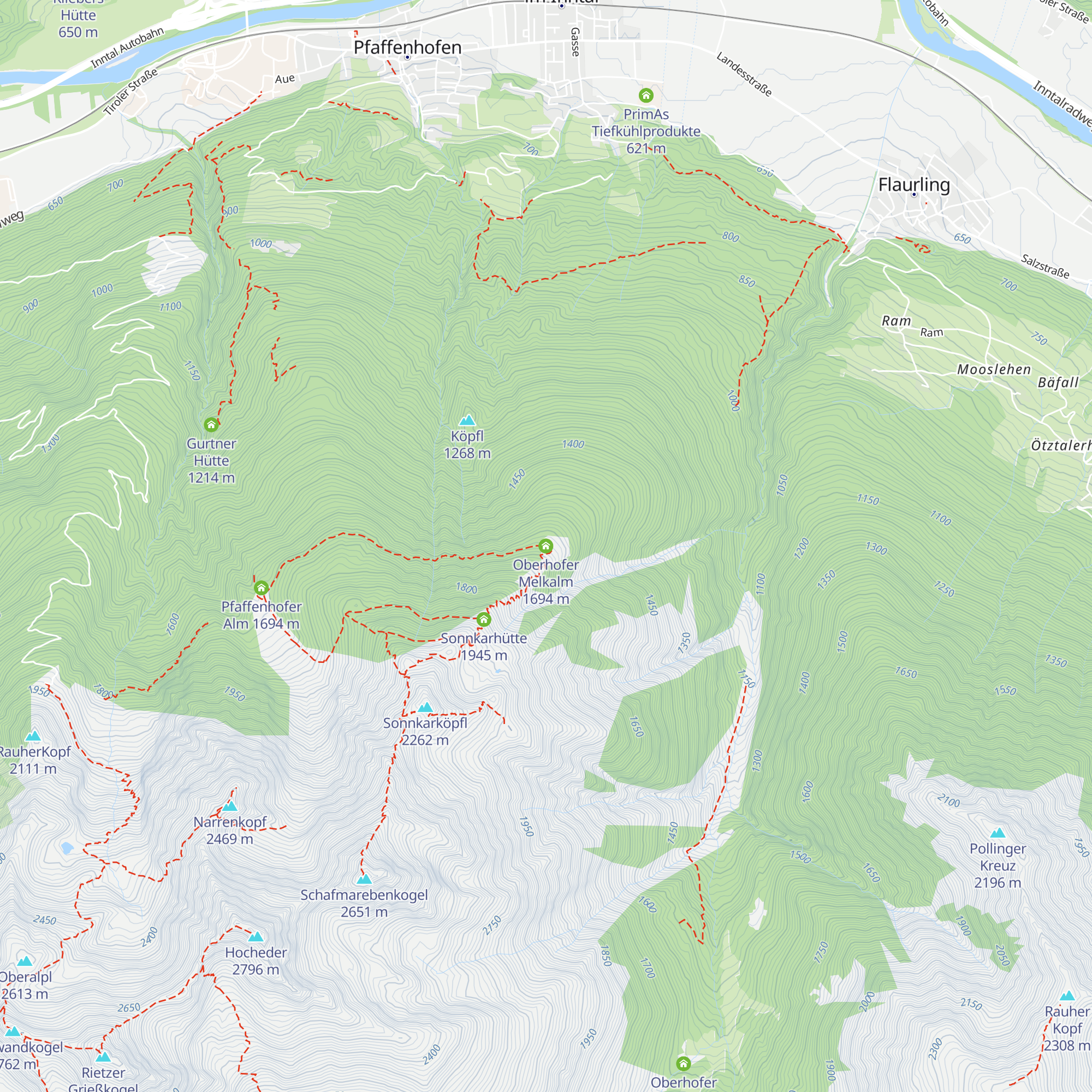 Oberhofer Melkalm map