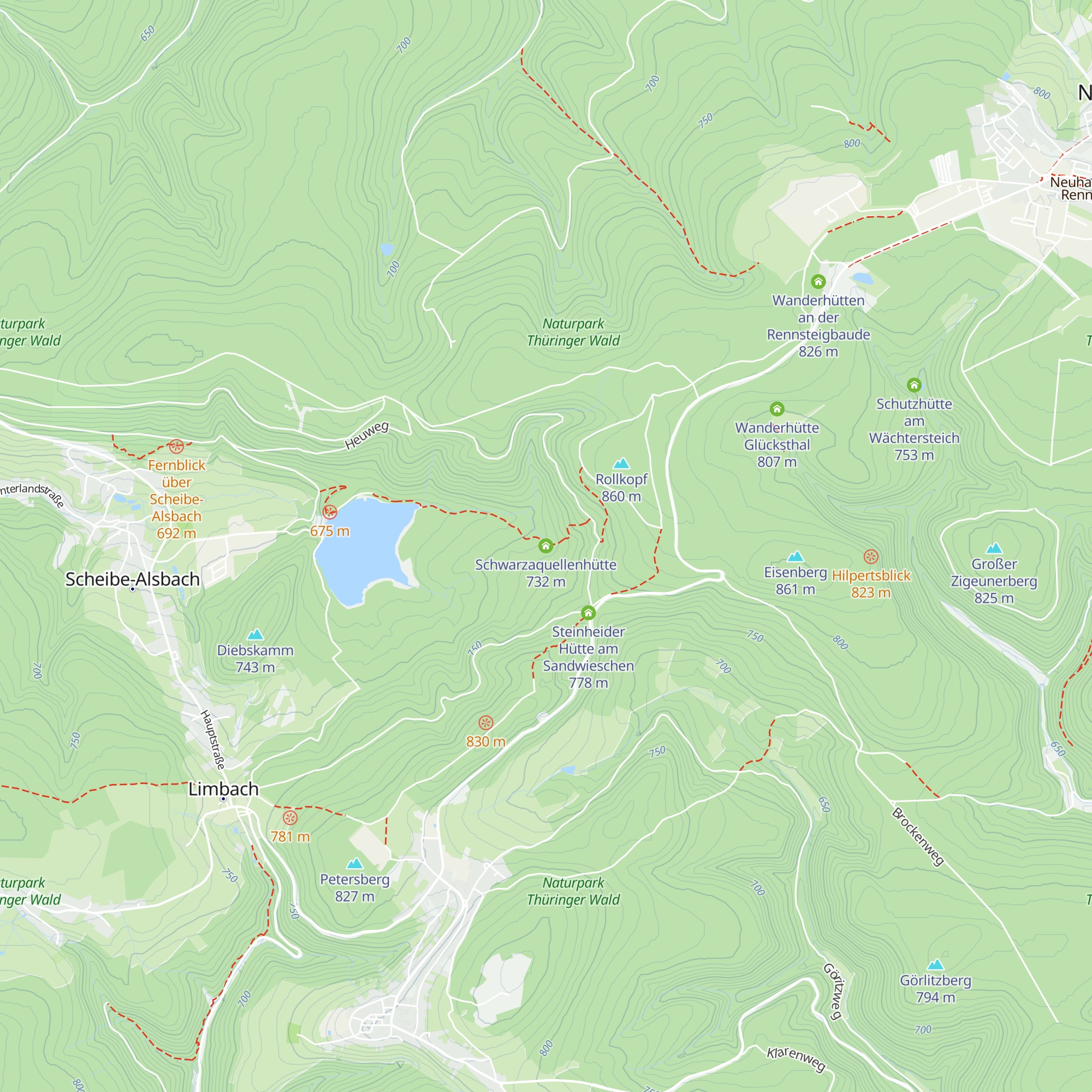 Schwarzaquellenhütte map