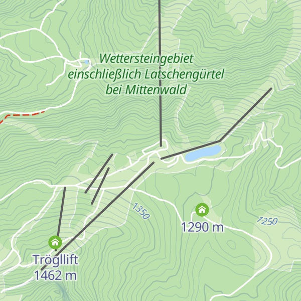 Map of Bergwachthütte Hausberg
