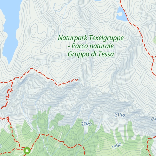 Map of Spronser Rötelspitz - Cima Rosa di Sopranes