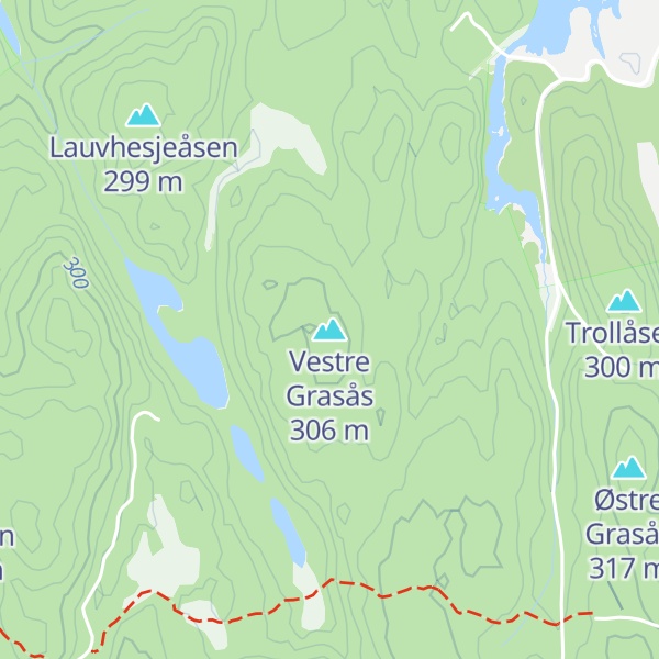 Map of Vestre Grasås