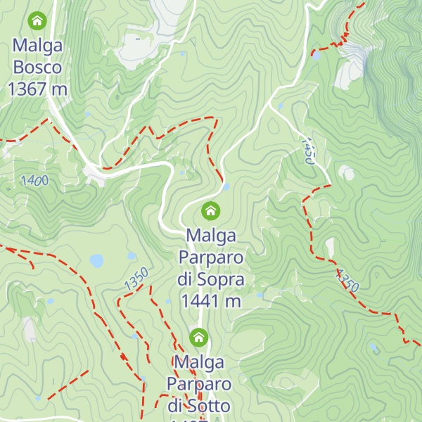Map of Malga Parparo di Sopra