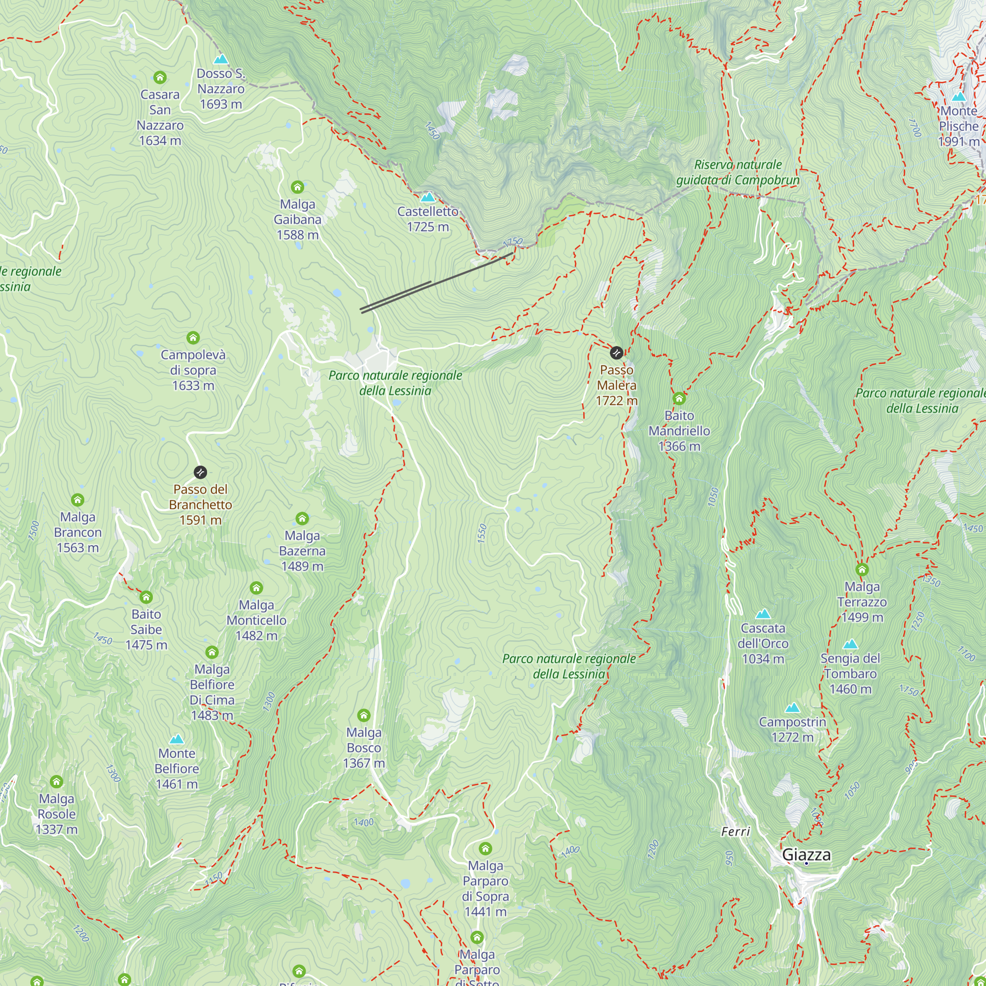 Rifugio Malga Malera map