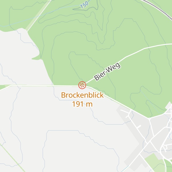 Map of Brockenblick, Wanderhütte Hartmannshausen.