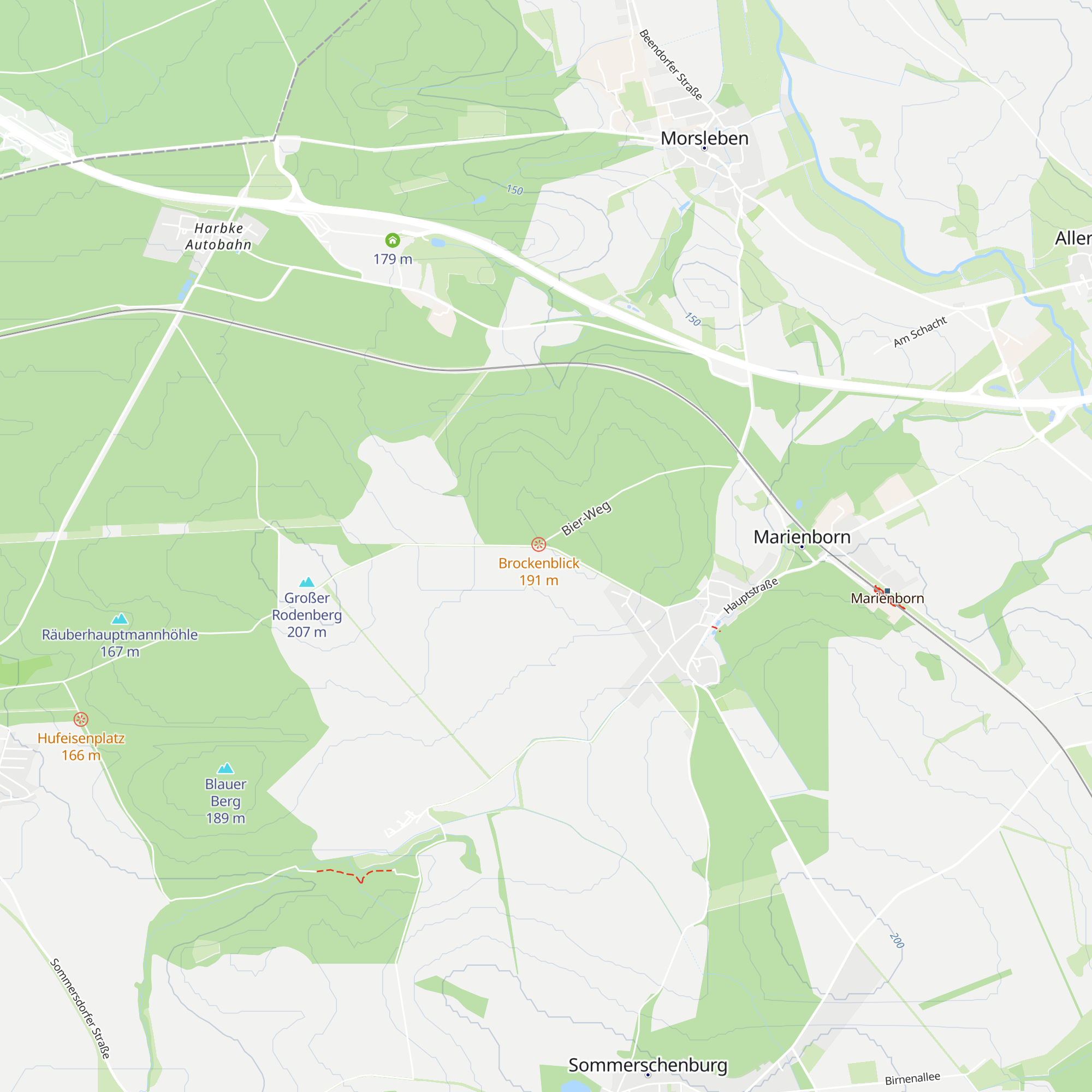 Brockenblick, Wanderhütte Hartmannshausen. map