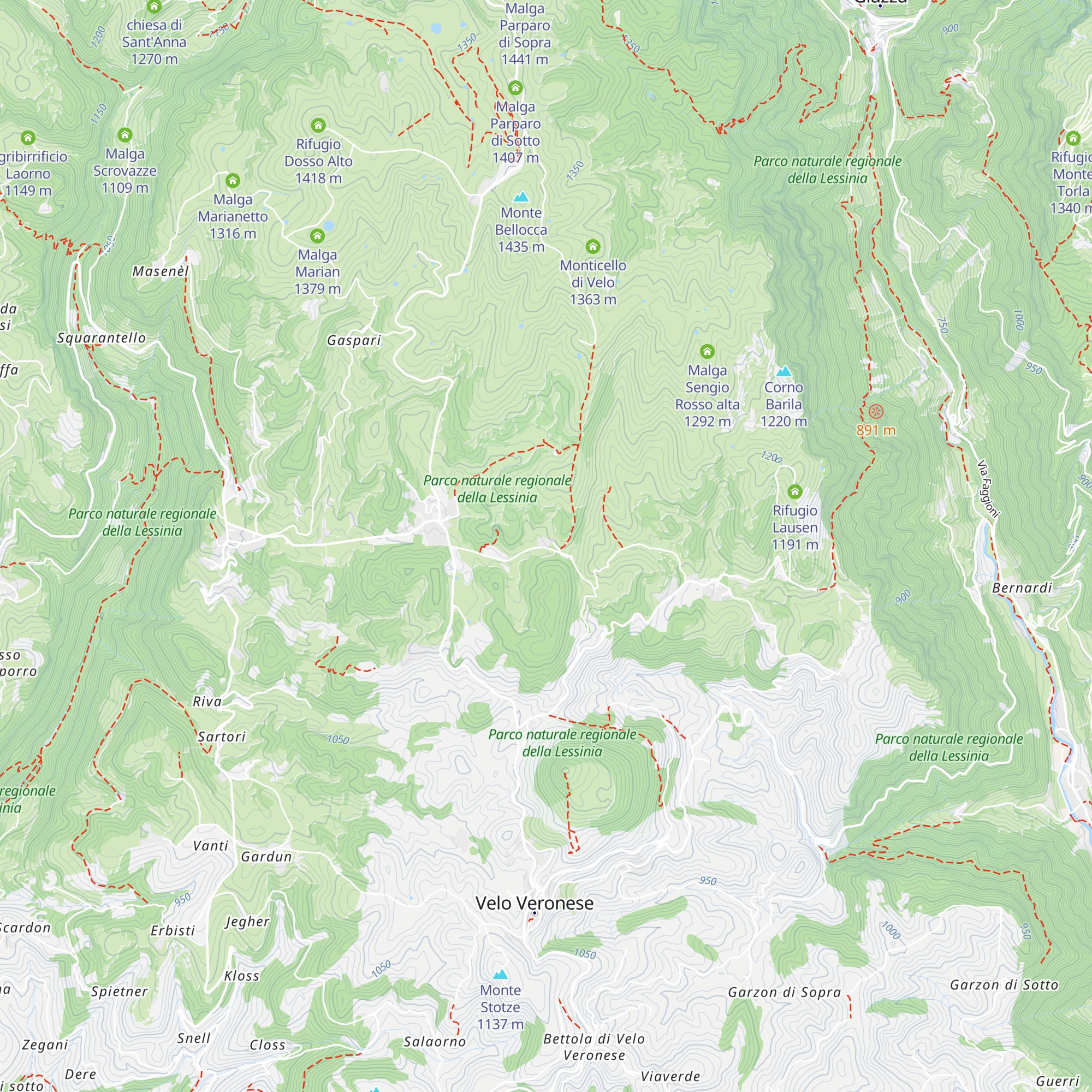 Rifugio Cuneck map