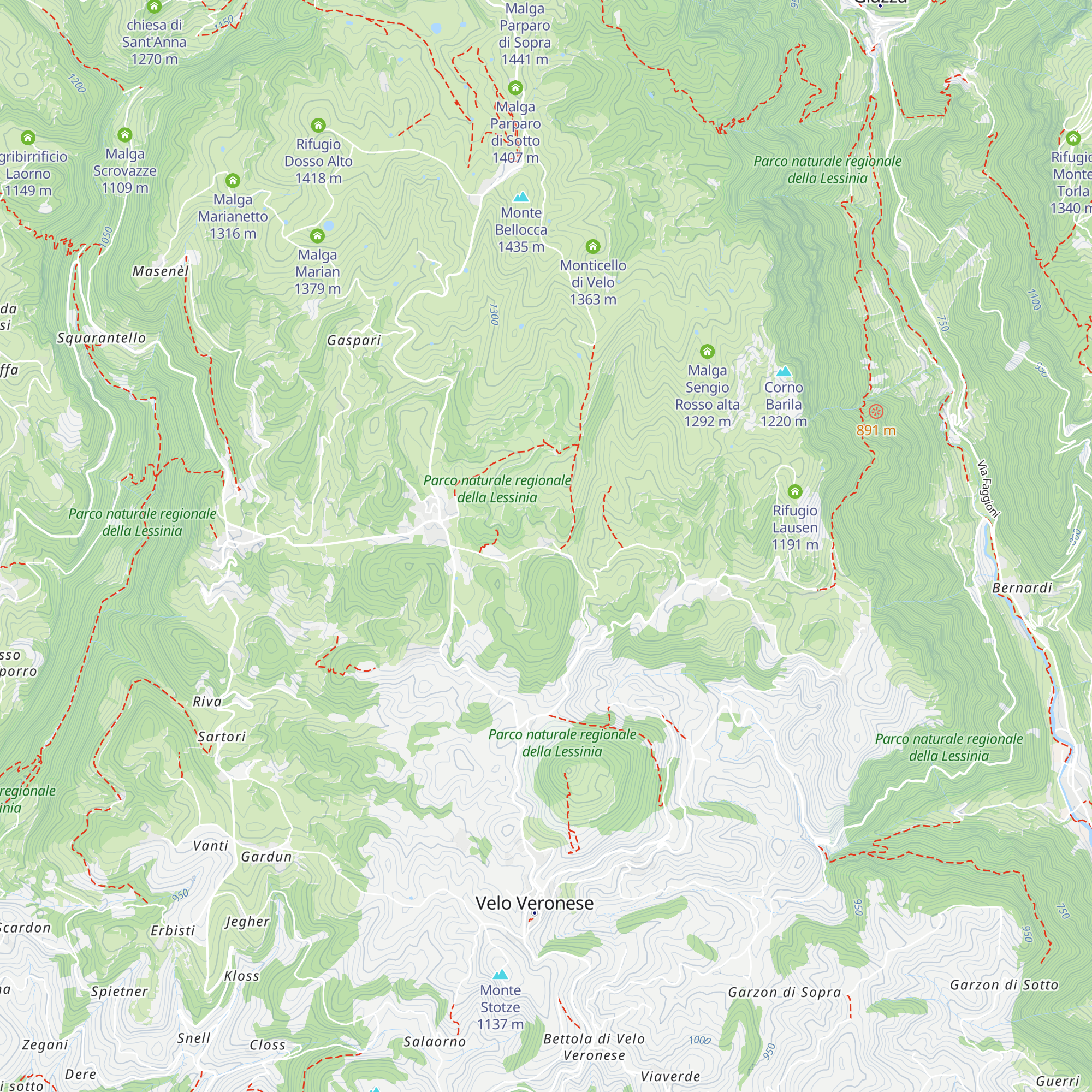 Rifugio Cuneck map