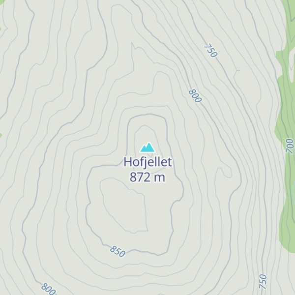 Map of Hofjellet