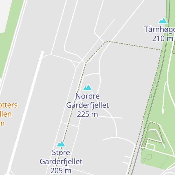 Map of Nordre Garderfjellet