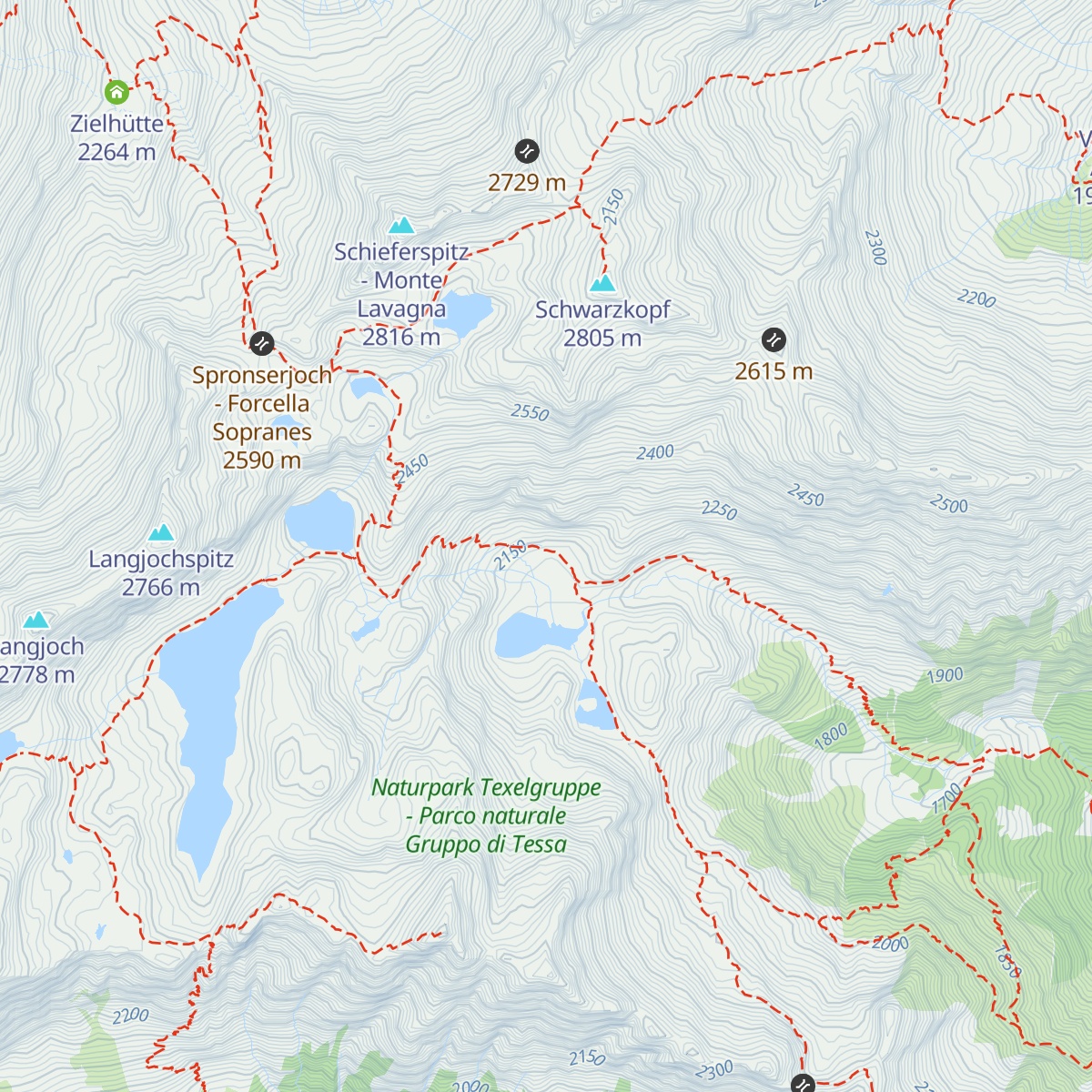 Schutzhütte Oberkaseralm map