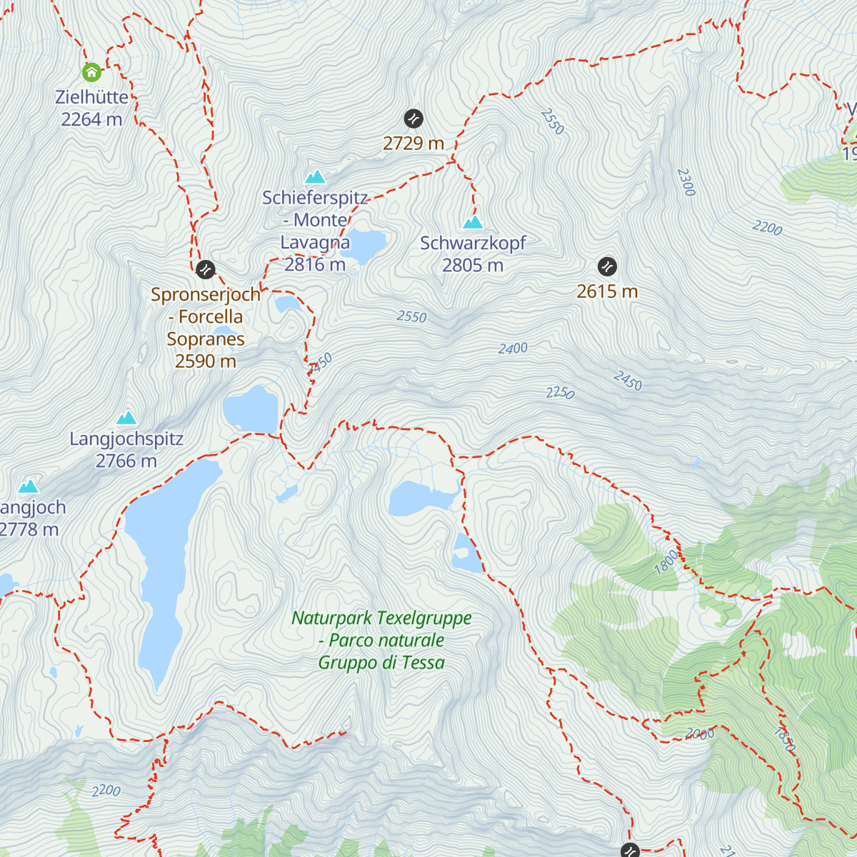 Schutzhütte Oberkaseralm map