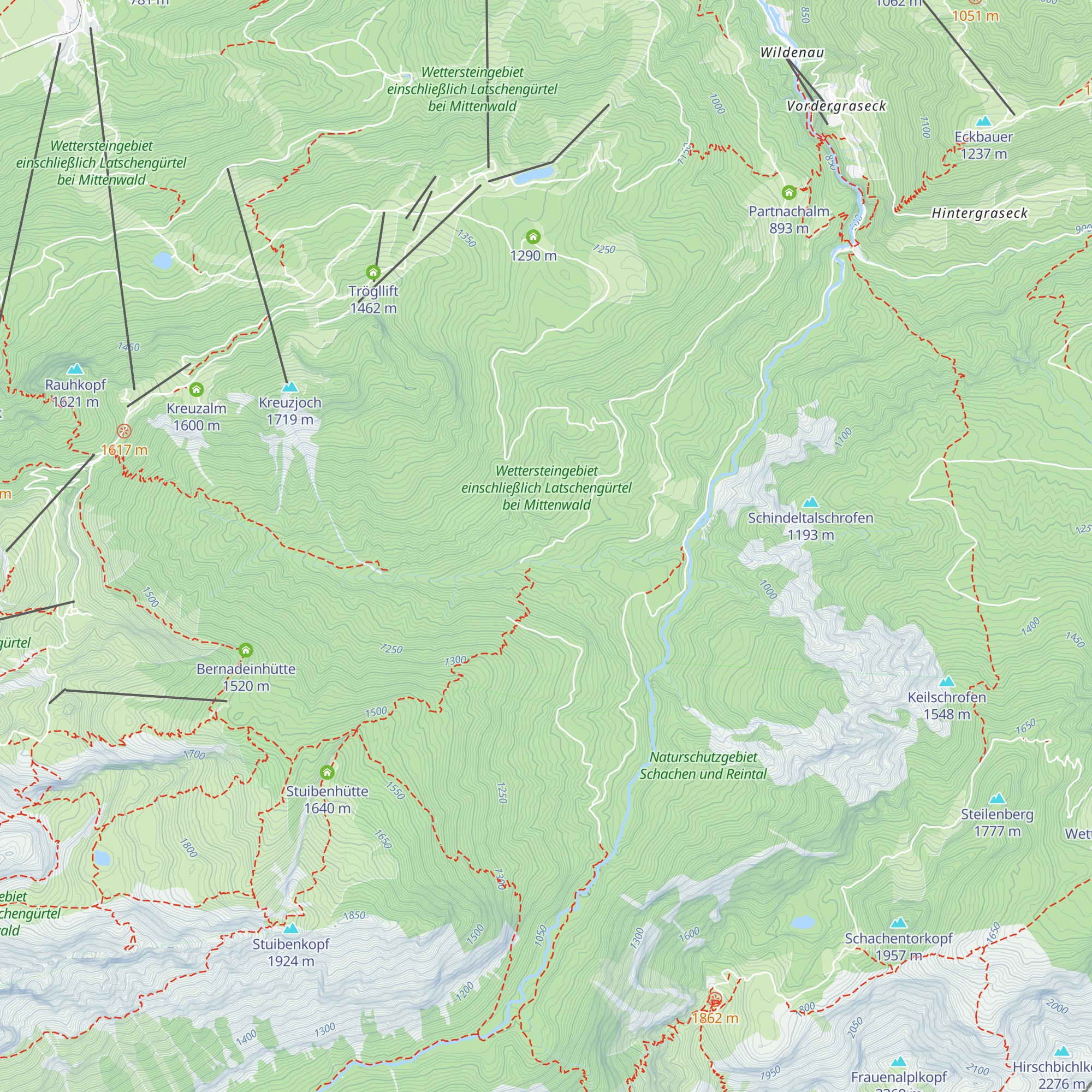 Laubhütte map