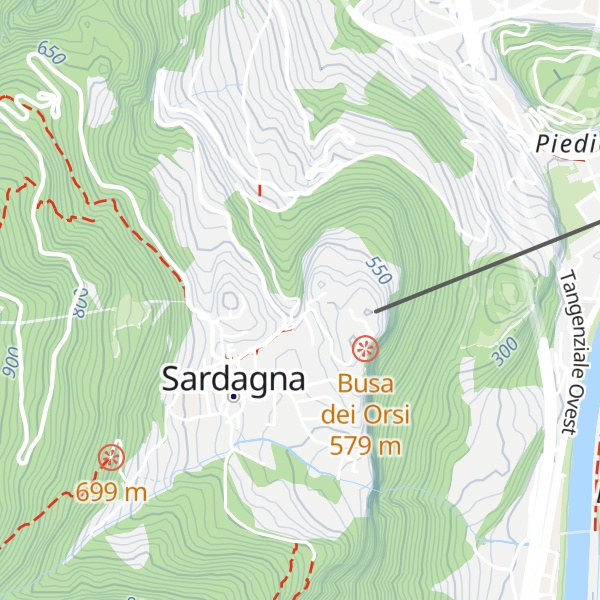 Map of Falesia Grotta Sardagna