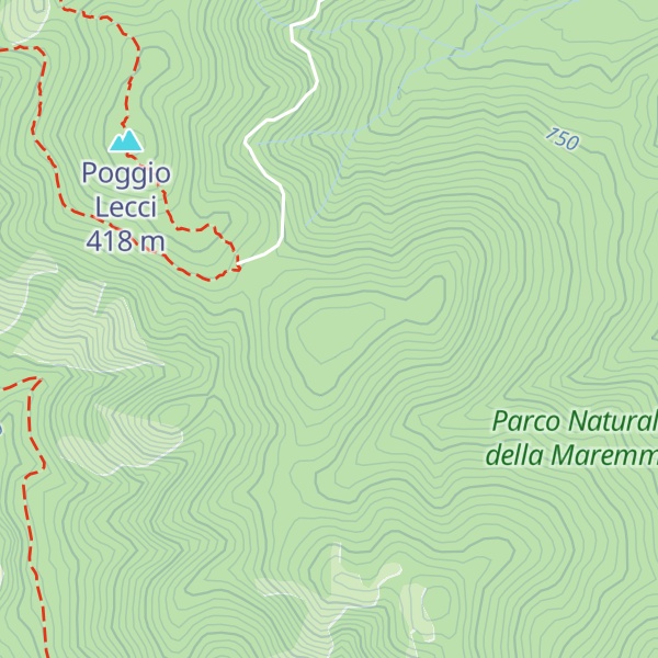 Map of Poggio dell'Uccellina