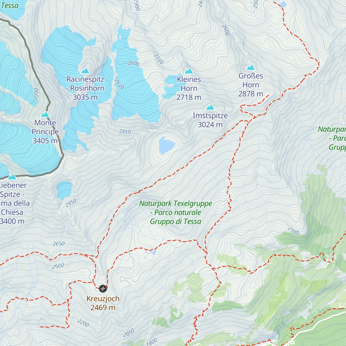Rauhjoch Biwak (Josef Pixner Biwak) map