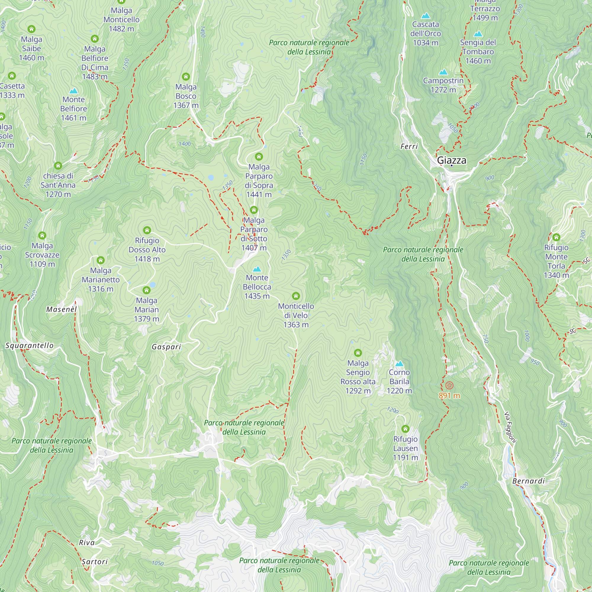 Monticello di Velo map