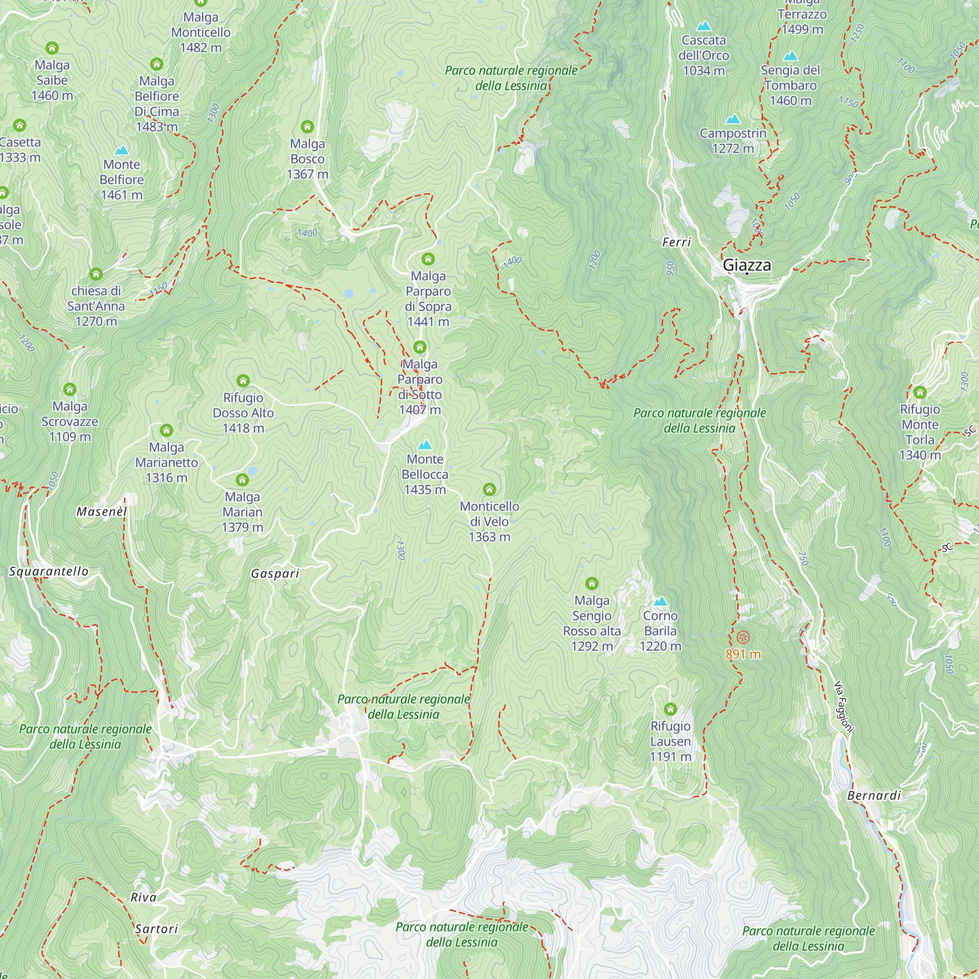 Monticello di Velo map